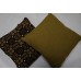 Chocolate & Mustard Tapestry cushions CZ89 - Mustard backs