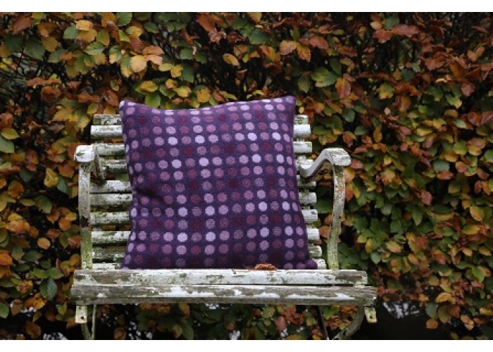 Mondo in Violet . Velvet backed cushions CZV77