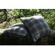 Grey & Royal Blue Welsh Tapestry cushions CZV05