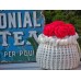 Rose basket tea cosies TC36 - Cream Scarlet Flowers