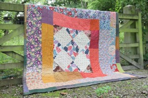 hand made patchwork quilt . Q33 